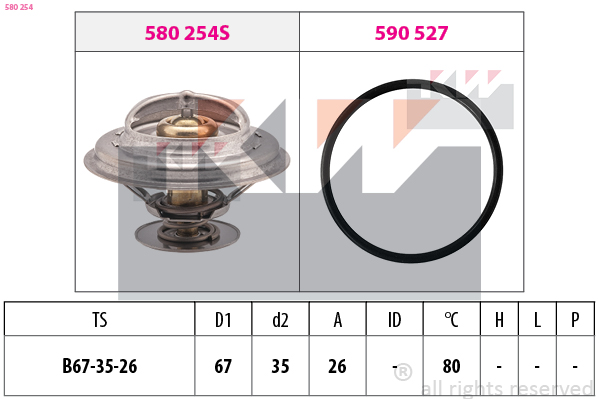 KW Termosztát+O gyűrű 580254_KW